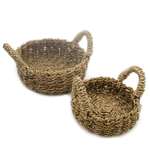 Panier en Jonc de Mer Naturel - Lot de 2- Vendu par 1 – Image 4