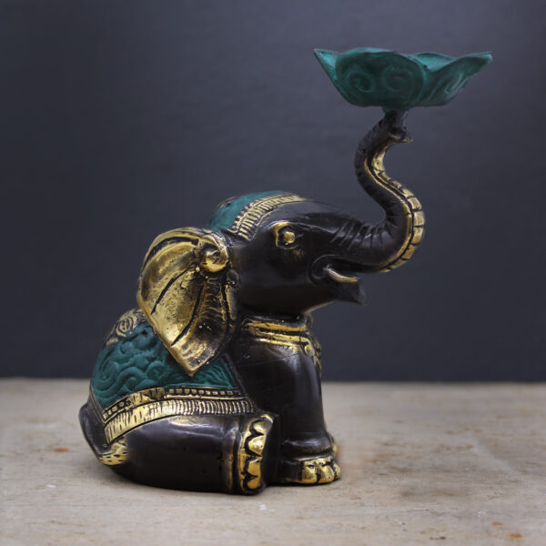 Petite bougie / porte-encens éléphant- Vendu par 1 – Image 2