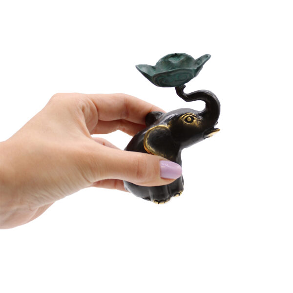 Petite bougie / porte-encens éléphant- Vendu par 1 – Image 4