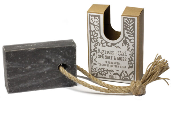 Savon sur corde - Sel marin et mousse- Vendu par 1 – Image 3