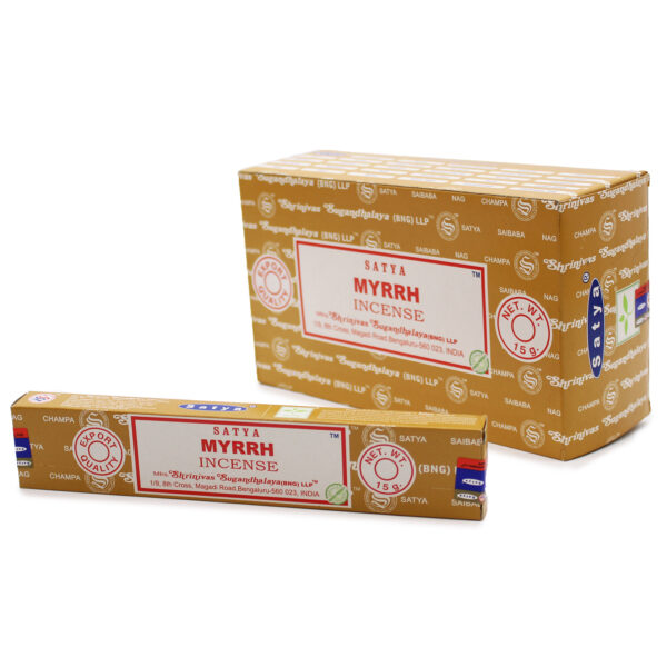Encens Satya en bâtons 15g - Myrrhe- Vendu par 1 – Image 2