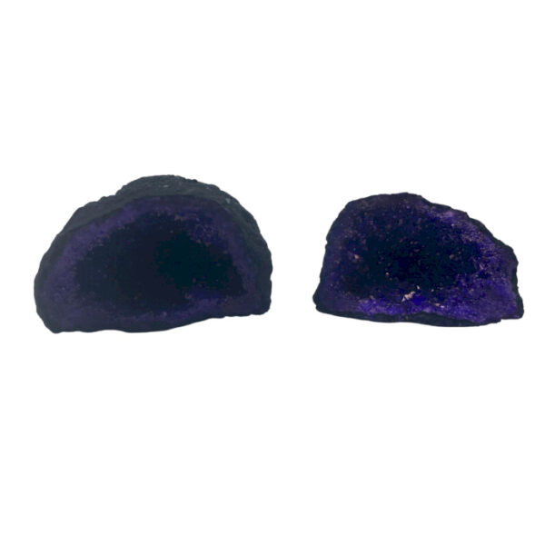 Géodes Calsite colorées - Roche Noire - Violette- Vendu par 1 – Image 2