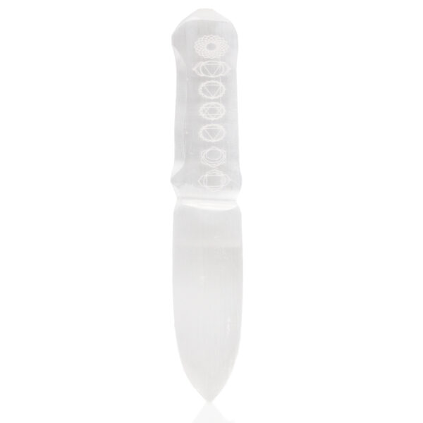 Couteau Rituel Sélénite - Chakra- Vendu par 1 – Image 2