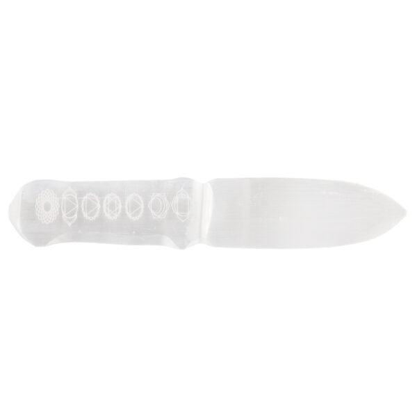 Couteau Rituel Sélénite - Chakra- Vendu par 1 – Image 3