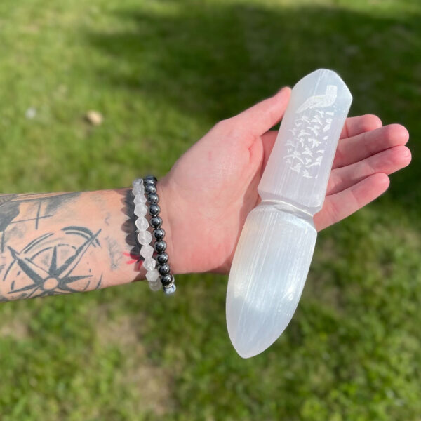 Couteau rituel en sélénite - Libérer les liens- Vendu par 1 – Image 4
