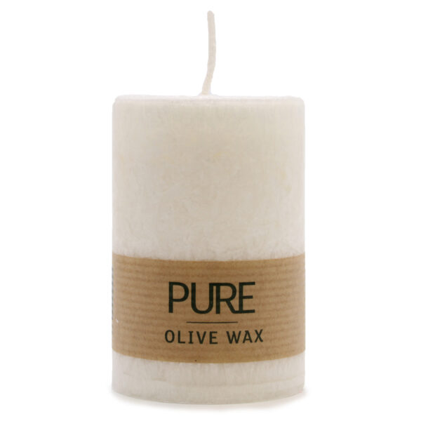 Bougie Cire Pure Olive 90x60 - Blanc- Vendu par 1