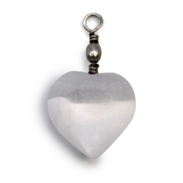 Pendentif coeur en sélénite- Vendu par 1 – Image 2