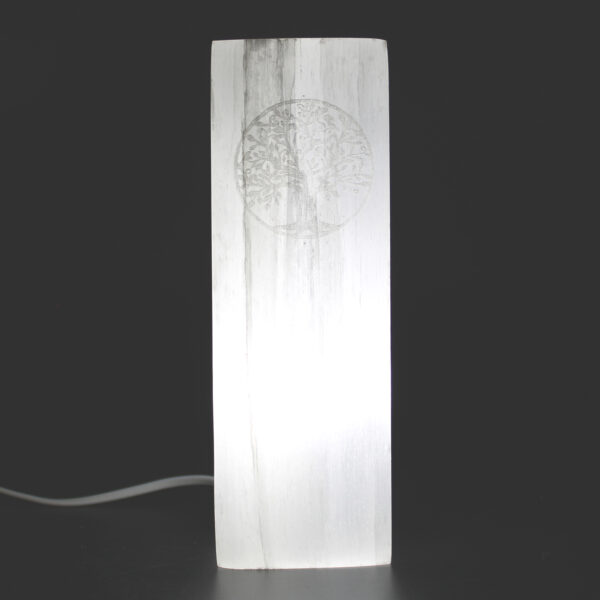 Lampe Bloc de Sélénite 25cm - Arbre de Vie- Vendu par 1 – Image 2