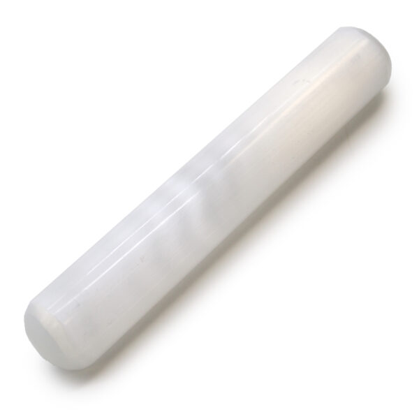 Baguette de sélénite - 16 cm (rond aux deux extrémités)- Vendu par 1 – Image 2