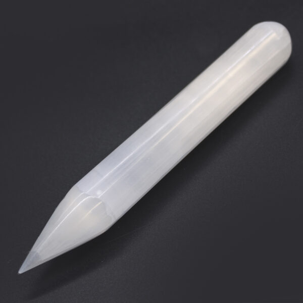 Baguette de sélénite - 16 cm (pointe à une extrémité)- Vendu par 1 – Image 3
