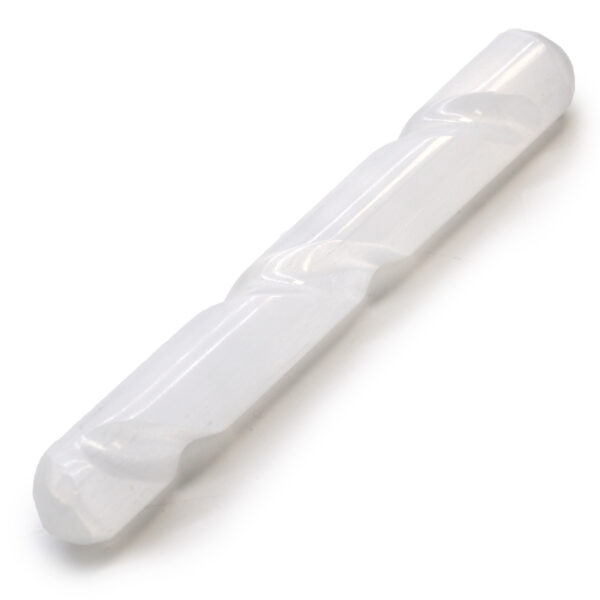 Baguette spirale de sélénite - 16 cm (rond aux deux extrémités)- Vendu par 1 – Image 2