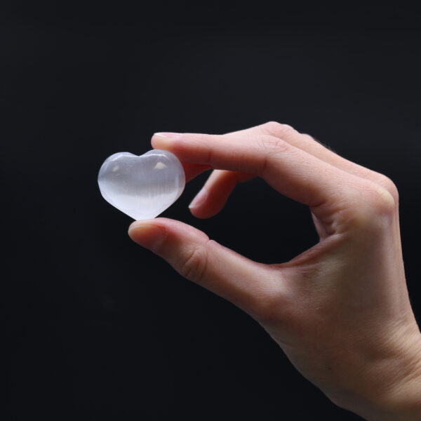Coeur de Sélénite - 3-4 cm- Vendu par 1 – Image 4