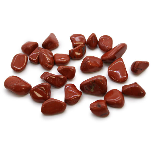Sachet de 24 petites pierres roulées africaines - Jaspe - Rouge- Vendu par 1