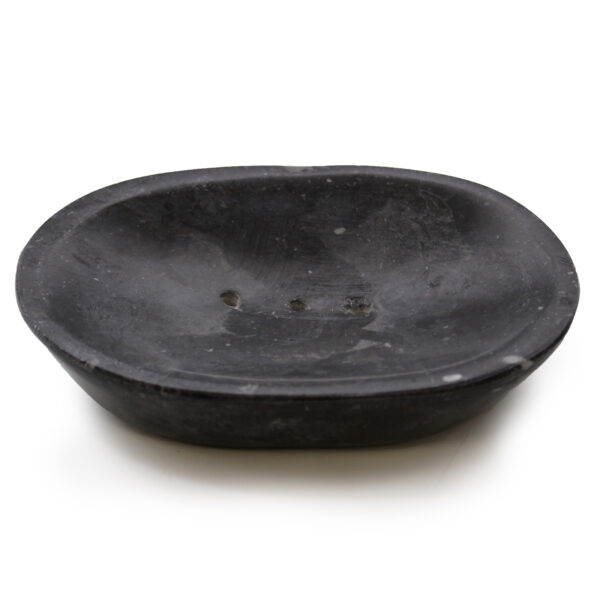 Porte-savon ovale classique en marbre noir- Vendu par 1
