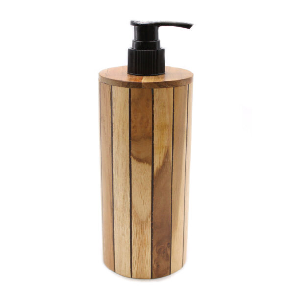 Distributeur de Savon en Teck Naturel - Rond- Vendu par 1 – Image 4