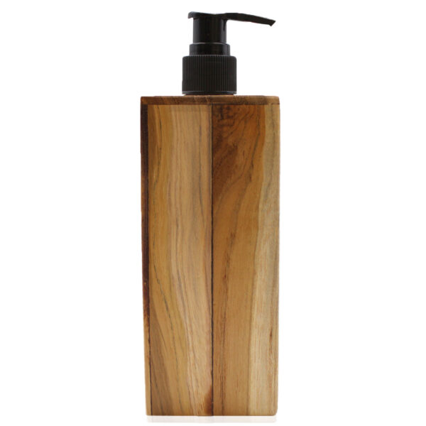 Distributeur de savon en bois de teck naturel - Carré- Vendu par 1 – Image 3