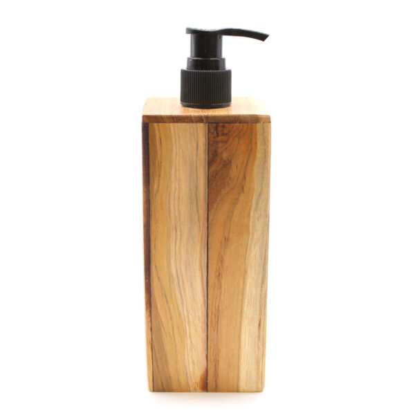 Distributeur de savon en bois de teck naturel - Carré- Vendu par 1 – Image 4