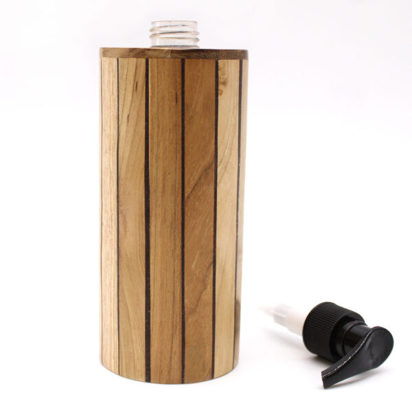 Distributeur de Savon en Teck Naturel - Rond- Vendu par 1 – Image 2