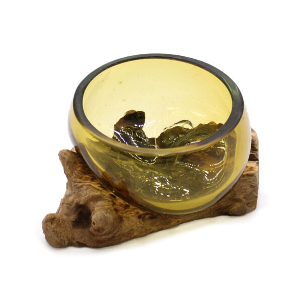 Molton Glass Mini Bol Ambré sur Bois- Vendu par 1