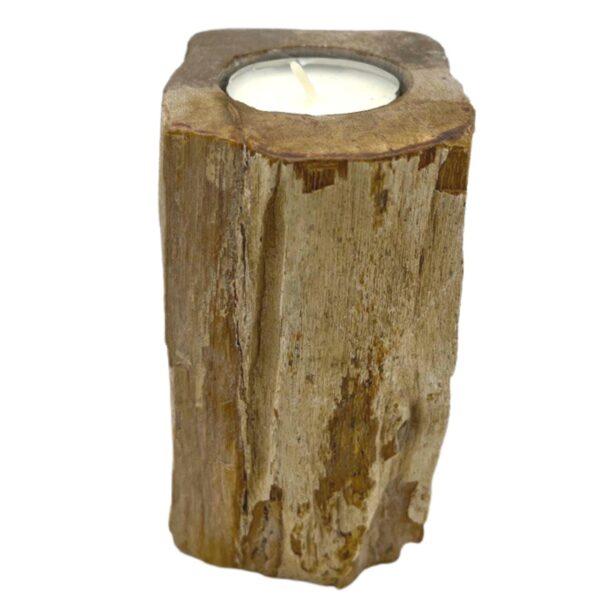 Bougeoir en bois pétrifié - Simple haut- Vendu par 1 – Image 3