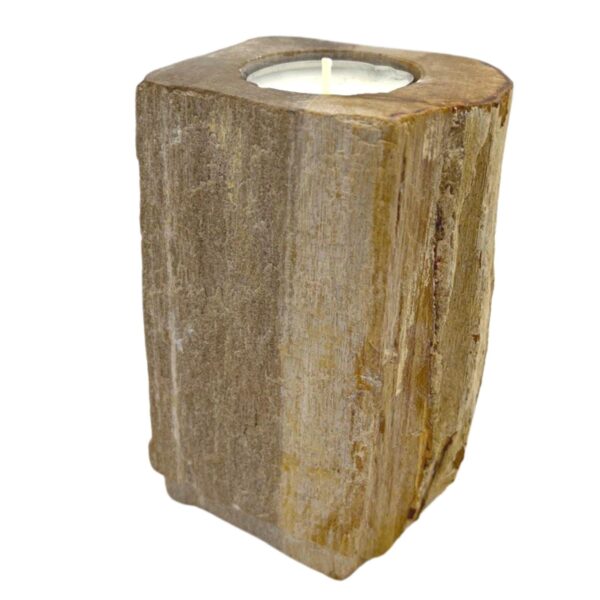 Bougeoir en bois pétrifié - Simple haut- Vendu par 1 – Image 4