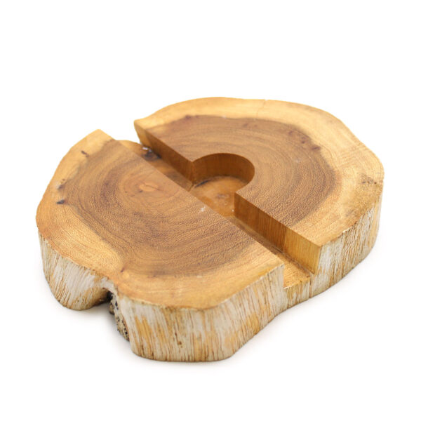 Support de téléphone en bois Gamal Lrg - Blanchiment de chaux- Vendu par 1