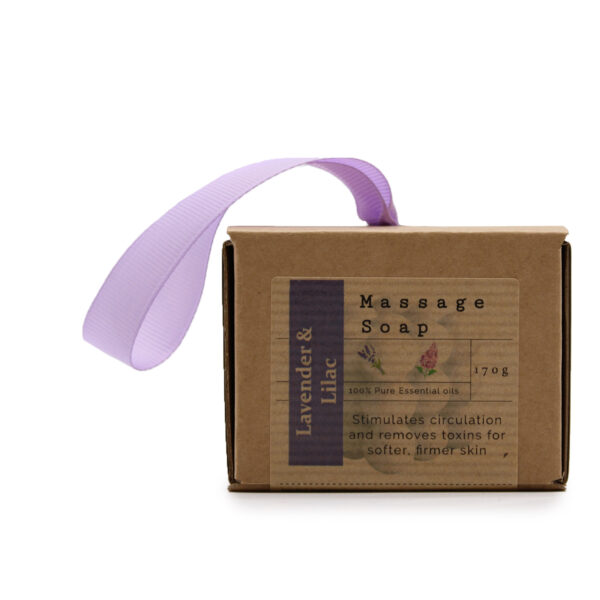 Savons de massage uniques en boîte - Lavande et Lilas- Vendu par 1