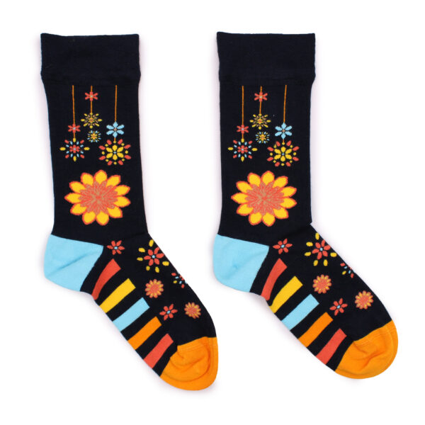 Chaussettes en Bambou Hop Lièvre (36-40) - Fleurs de Mandala- Vendu par 1 – Image 2