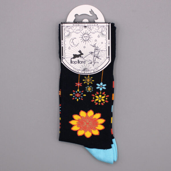 Chaussettes en Bambou Hop Lièvre (36-40) - Fleurs de Mandala- Vendu par 1 – Image 3