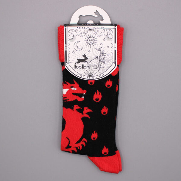 Chaussettes en Bambou Hop Lièvre (36-40) - Dragons Rouges- Vendu par 1 – Image 3