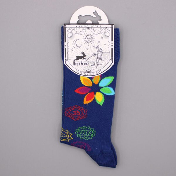 Chaussettes en bambou Hop Hare (41-46) - Chakra arc-en-ciel- Vendu par 1 – Image 2