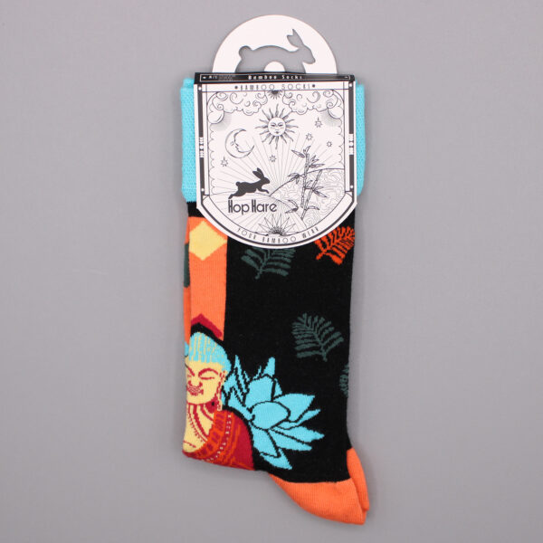 Chaussettes en Bambou Hop Lièvre (36-40) - Bouddha Bleu & Lotus- Vendu par 1 – Image 3