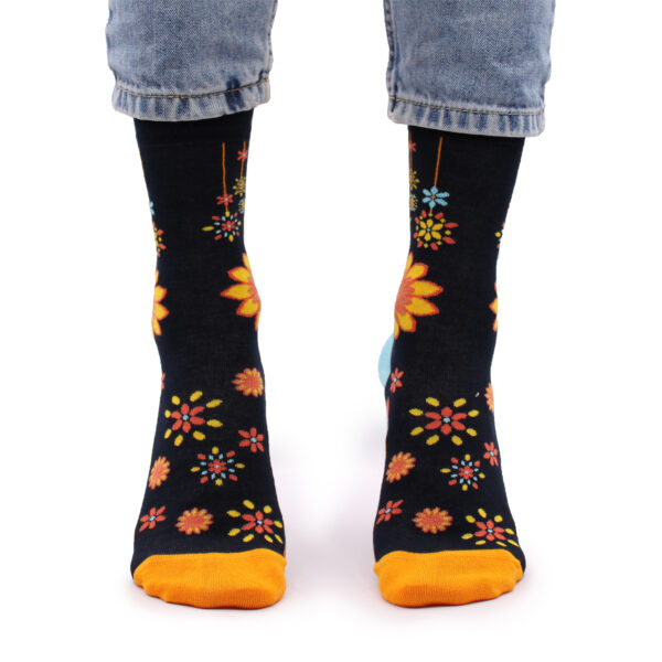 Chaussettes en Bambou Hop Lièvre (36-40) - Fleurs de Mandala- Vendu par 1 – Image 4