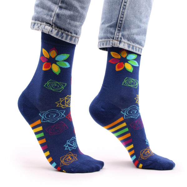 Chaussettes en bambou Hop Hare (36-40) - Chakra arc-en-ciel- Vendu par 1