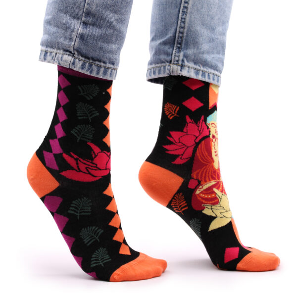 Chaussettes en bambou Hop Hare (36-40) - Bouddha et lotus roses- Vendu par 1
