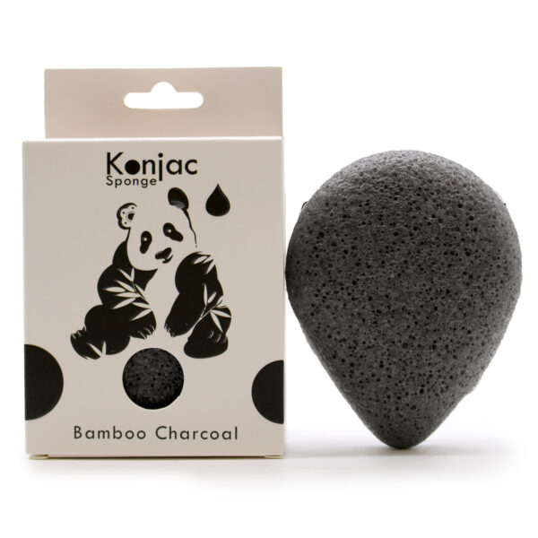 Éponge Konjac Larme - Charbon de Bambou - Antibactérienne- Vendu par 1