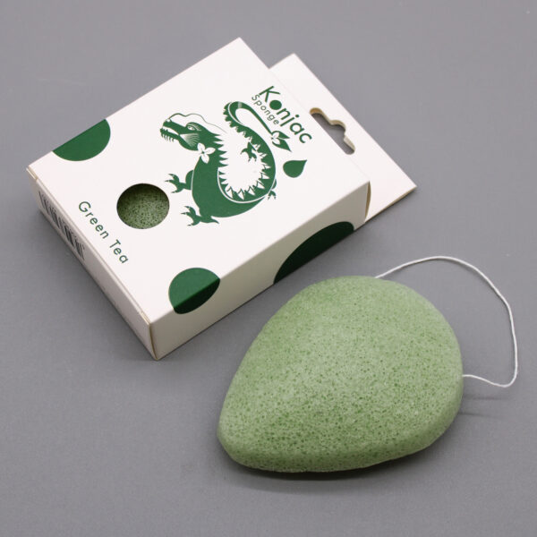 Éponge Konjac Larme - Thé Vert - Protectrice- Vendu par 1 – Image 2