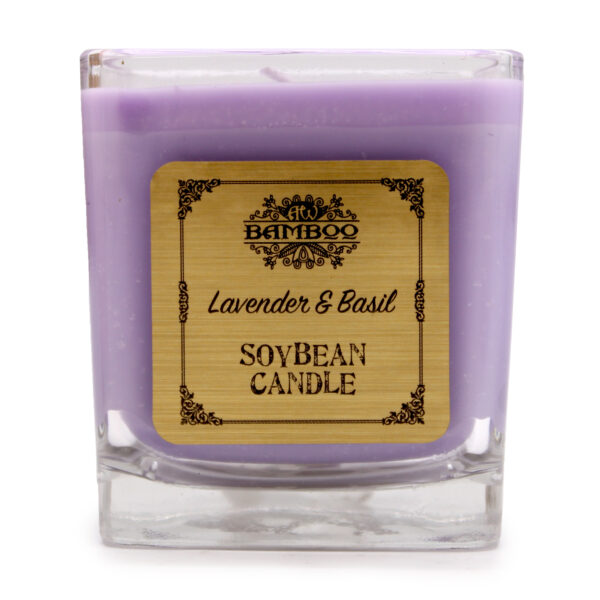 Bougies en pot de soja - Lavande et basilic- Vendu par 1 – Image 4