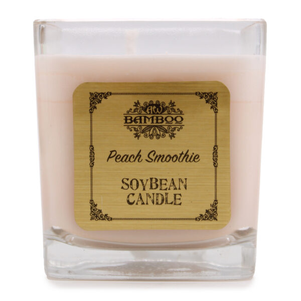Bougie en pot de soja - Smoothie à la pêche- Vendu par 1 – Image 3