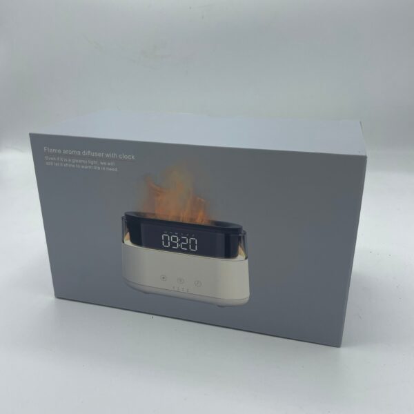 Diffuseur d'arômes moderne - Horloge LED - USB-C - Effet Flamme- Vendu par 1 – Image 3