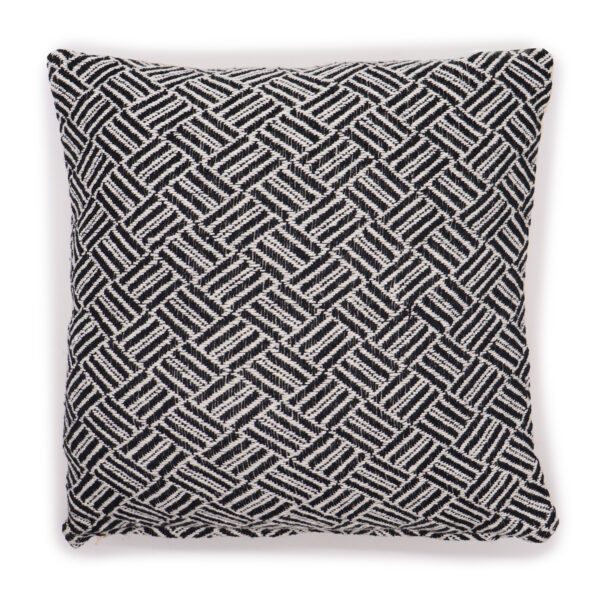 Housse de Coussin Classique - Criss-Cross Noir - 40x40cm- Vendu par 1
