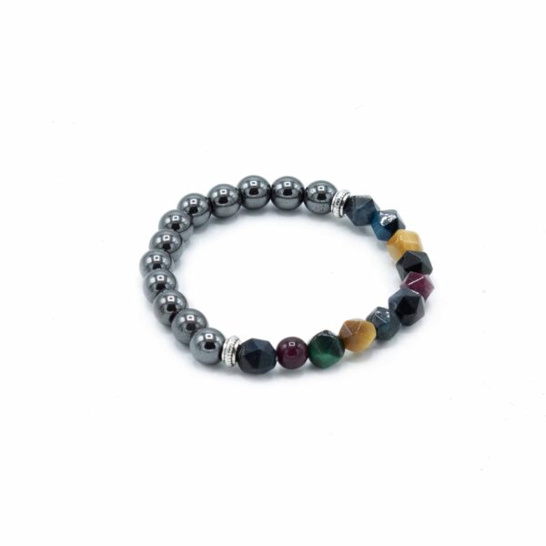 Bracelet Pierres Précieuses à Facettes - Arc-en-ciel Magnétique- Vendu par 1 – Image 2