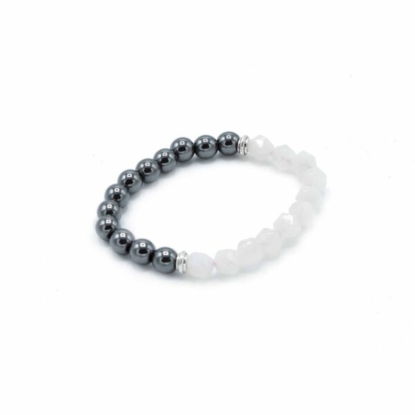 Bracelet Pierres Précieuses Facettes - Magnetc Rose Quatz- Vendu par 1 – Image 2