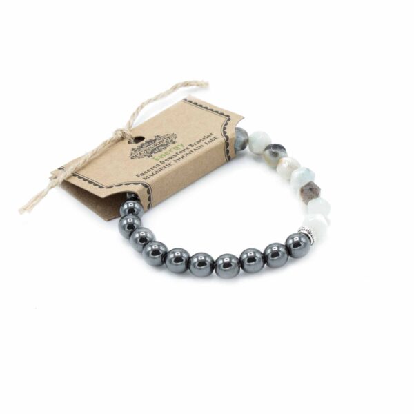 Bracelet Pierres Précieuses Facettes - Jade Montagne Magnétique- Vendu par 1