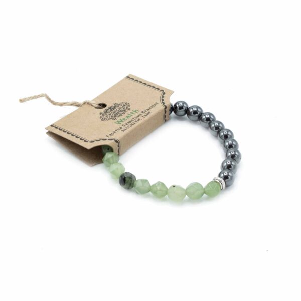 Bracelet Pierres Précieuses Facettes - Jade Magnétique- Vendu par 1