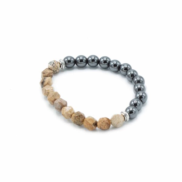 Bracelet Pierres Précieuses Facettes - Jaspe Tableau Magnétique- Vendu par 1 – Image 2