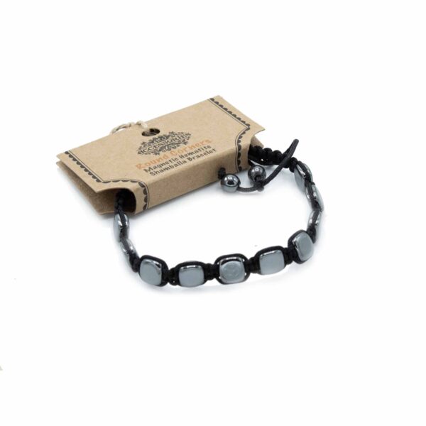 Bracelet Shamballa Hématite Magnétique - Coins Ronds- Vendu par 1