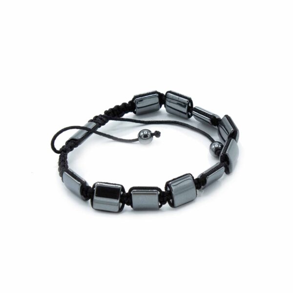 Bracelet Shamballa Hématite Magnétique - Doubles Cuboïdes- Vendu par 1 – Image 2