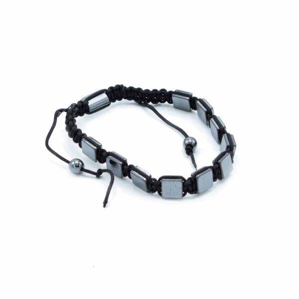 Bracelet Shamballa Hématite Magnétique - Cubes Plats- Vendu par 1 – Image 2