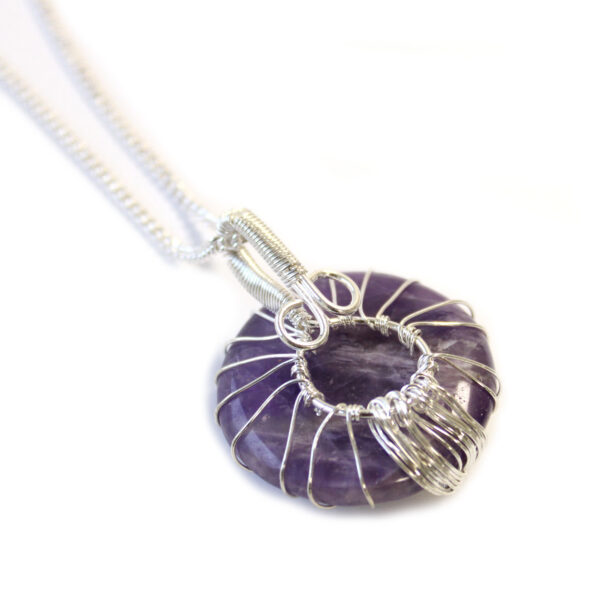 Collier de pierres précieuses Arbre de Vie - Améthyste- Vendu par 1 – Image 2
